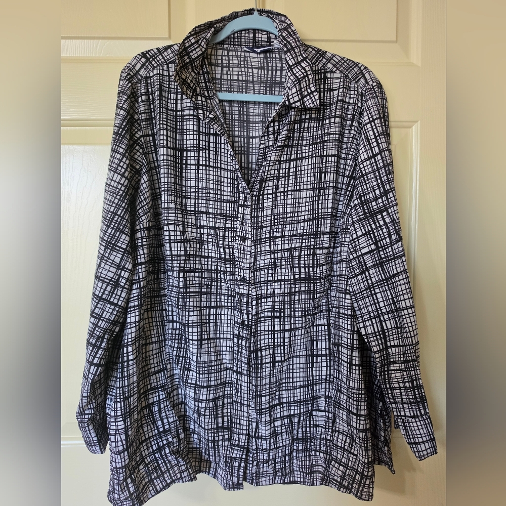 Croft & Barrow Women’s Button Front Blouse 3X